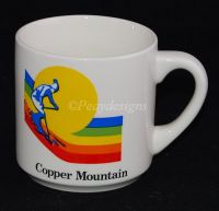 COPPER MOUNTAIN SKI Rainbow Coffee Mug Cup